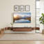 Meuble télé moderne avec plateau flottant de 63 po avec plateau en faux marbre
