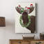 Christmas Moose and Christmas Owls -Custom Wrapped Gallery Cavas-99408940