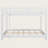 Wood Queen Size Bunk Bed with Ladder, Solid Pine Frame, Guardrails & Space-Saving Design-416661261