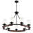 9 - Light Wagon Wheel Dimmable Chandelier 