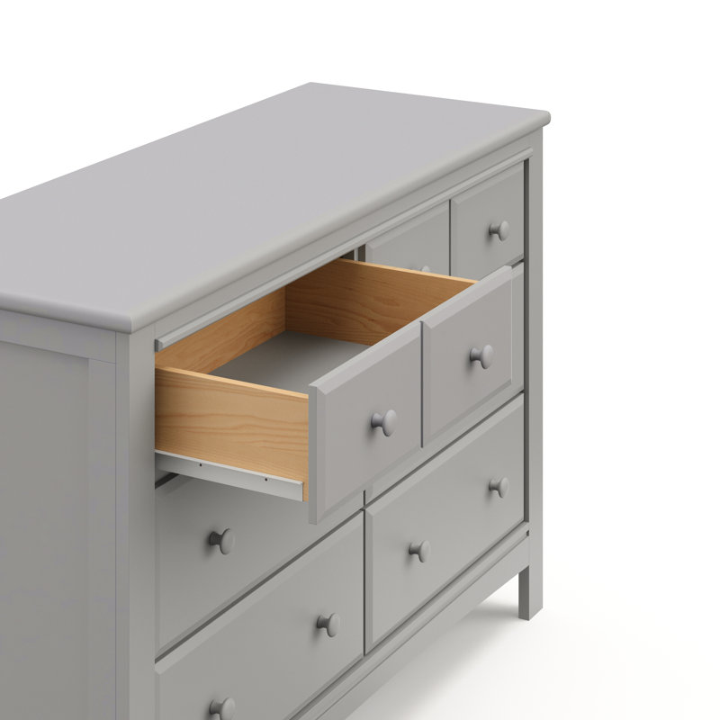 Benton 6 Drawer Double Dresser, Pebble Gray