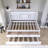 Wood Captain Bed With Trundle,Drawers-476885517-476885518
