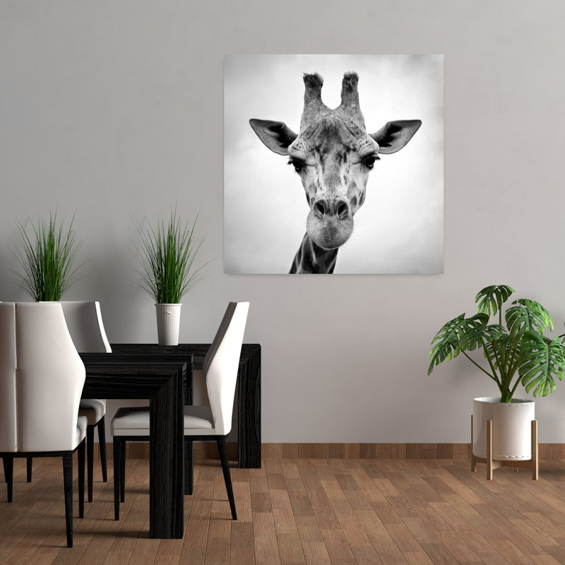 Girafe, art girafe contemporain, H 36 po x l 36 po