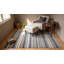 Tapis rayé transitionnel bleu / brun fait à la main Galeana-2085165521