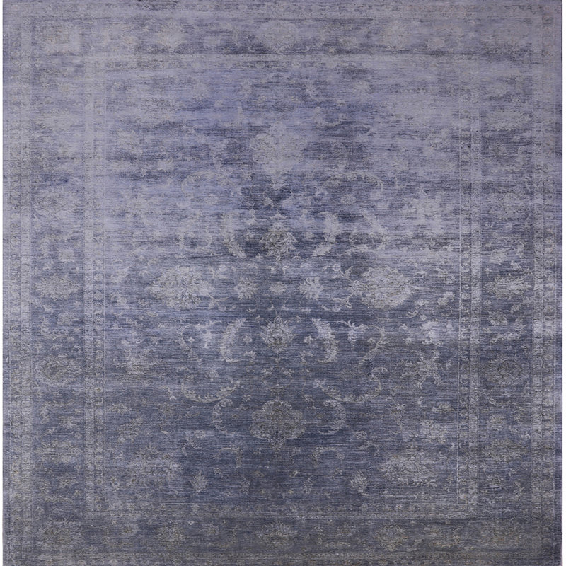 Tapis oriental mauve Huggard, Carré 8 pi