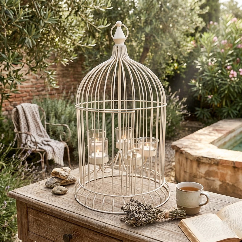 Candélabre cage à oiseau