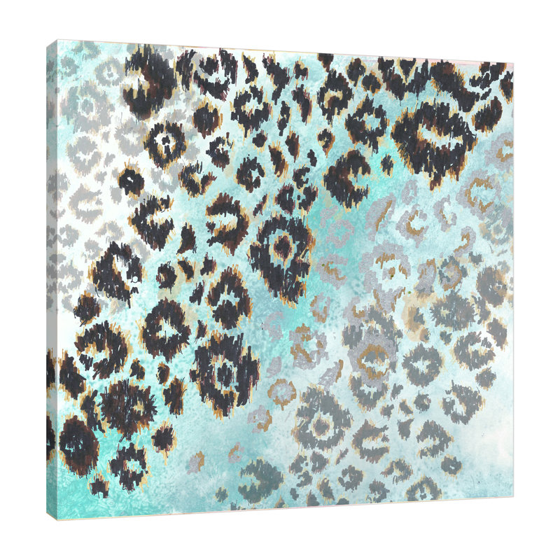 «Blue Leopard», reproduction sur toile tendue, H 12 po x l 12 po x P 1,5 po