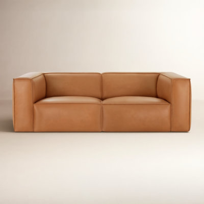 Jaye 2-Piece 81.9'' Genuine Leather Modular Sofa