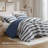 Merritt Blue Yarn-Dyed Striped 3-Piece King/Cal King Comforter-120151019-120151022