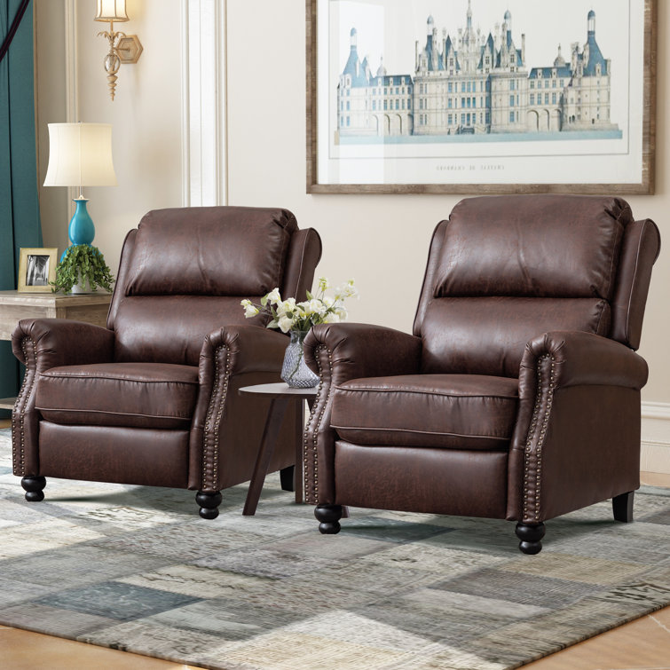 33.1'' Wide Classic and Overstuffed Soft PushBack Recliner