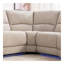 Ensemble de mobilier de salon inclinable manuel moderne avec ports USB, rangement caché, bande lumineuse à DEL et 2 porte-gobelets, crème