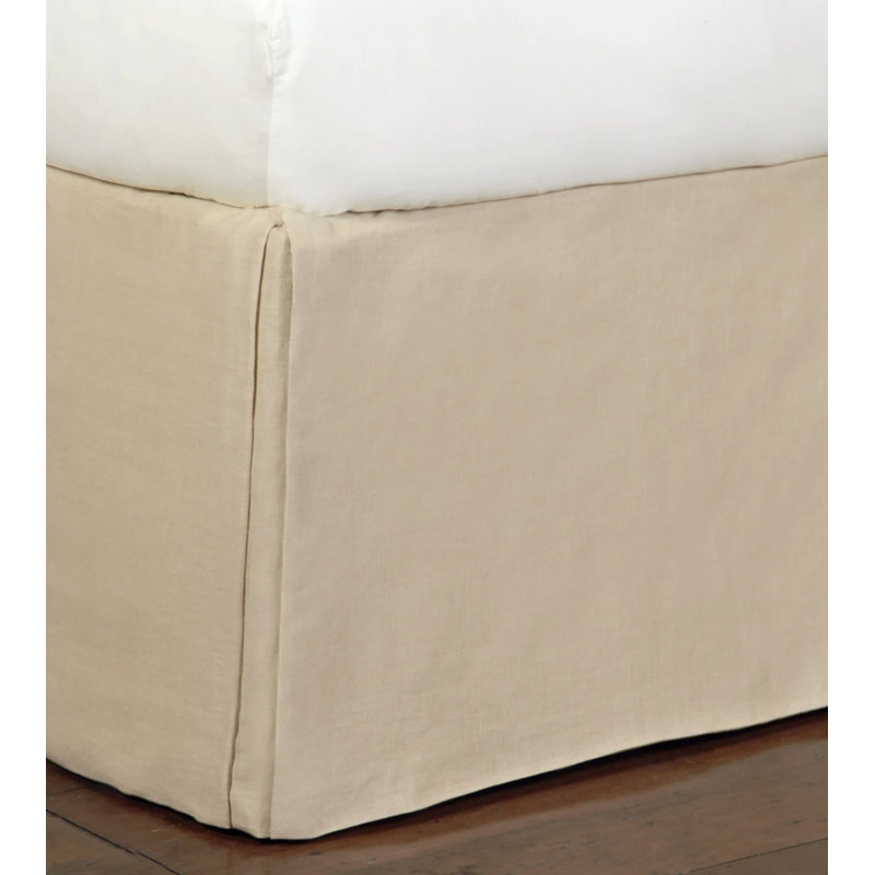 Breeze Pleated Bed Skirt, King, Bisque