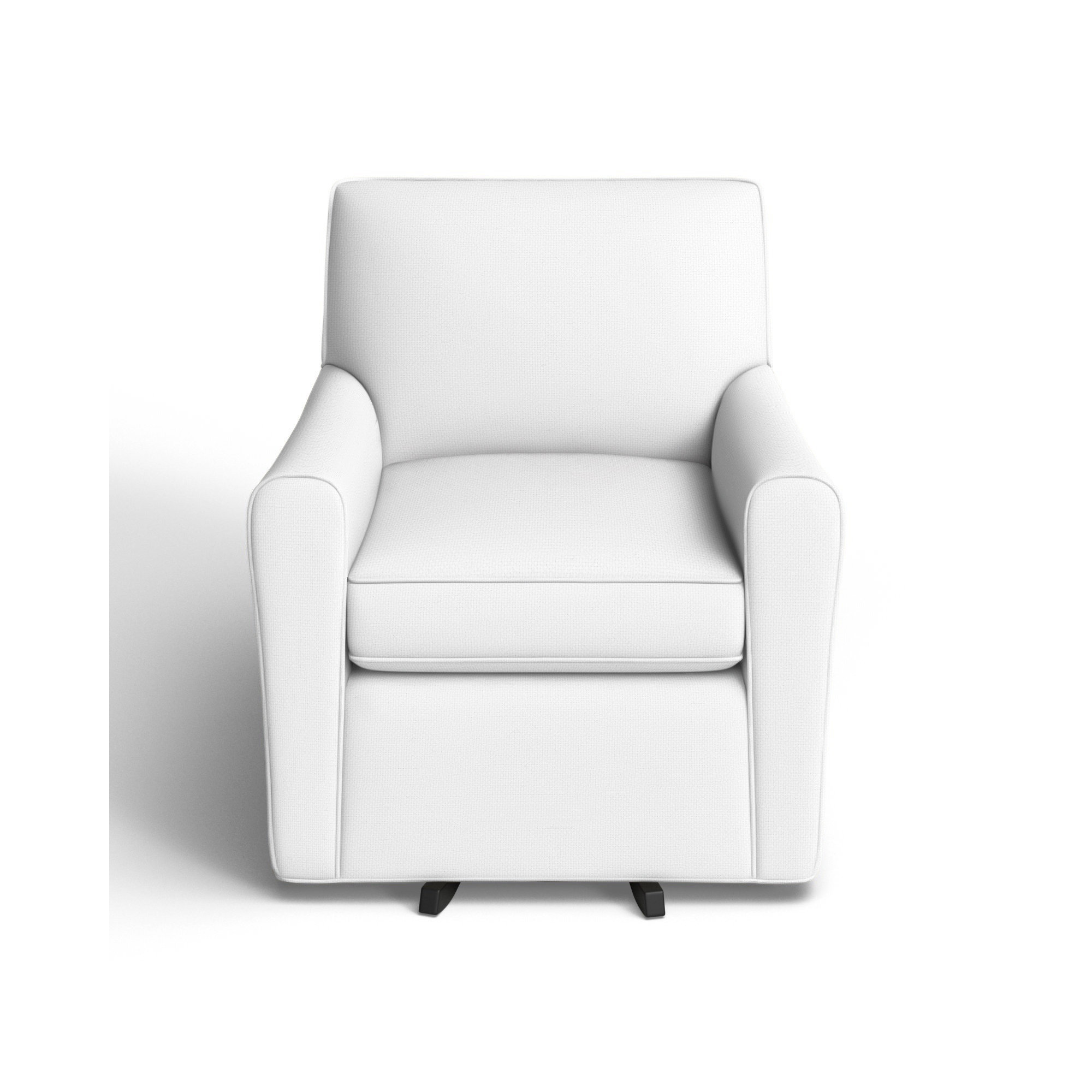 Mikeno Upholstered Swivel Armchair, Ida White