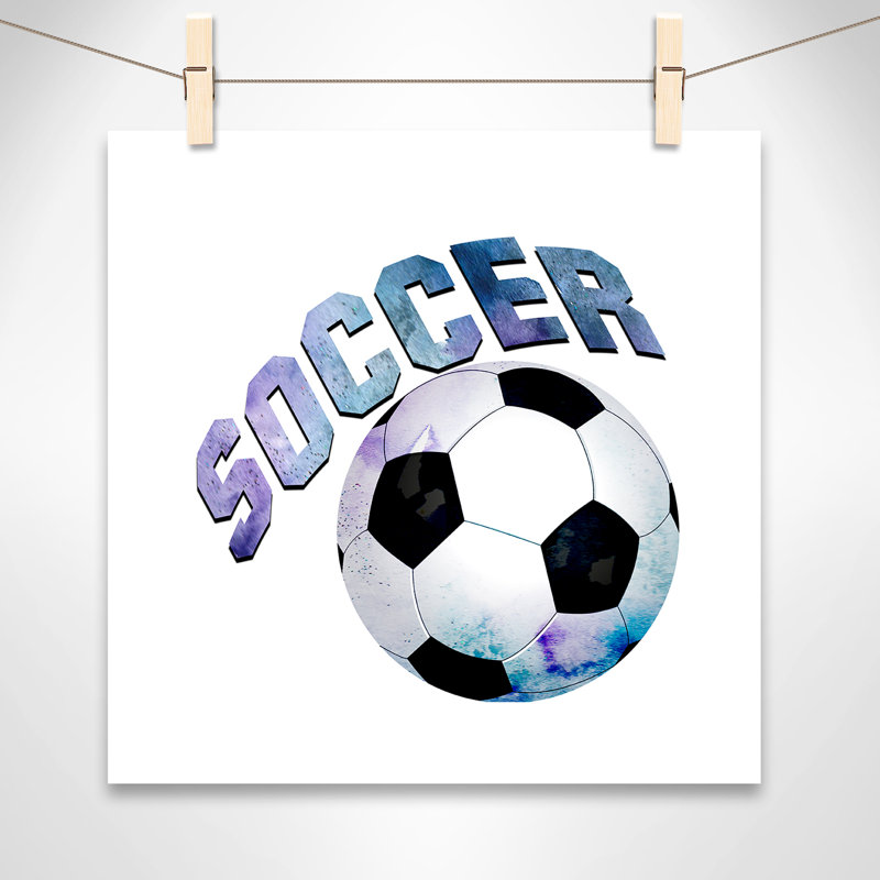 Fille de football 1, H 16 po x l 16 po x P 1 po, Papier