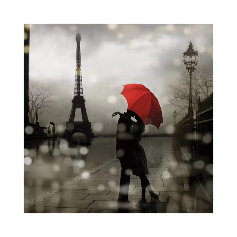 Paris Romance by Kate Carrigan - Gallery-Wrapped Canvas Giclée on Canvas, Wrapped Canvas, 30.48 cm H x 30.48 cm W