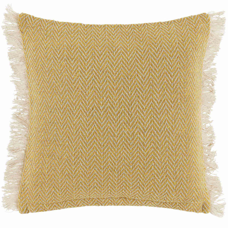 Harkers Geometric Square Cushion Cover, Yellow