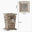 Colonne d'extérieur d'extérieur 19,50 "MGO - 40 000 BTU, pierre naturelle (réservoir intérieur)