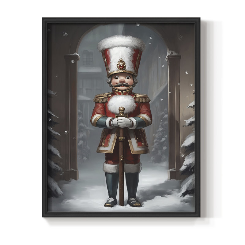 «Christmas Holiday Art», série 2-CLxxii, reproduction encadrée - bois massif, H 15 po x l 12 po, Noir, noir, noir, noir