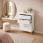 Commode 4 tiroirs pour la chambre à coucher, unité de rangement pour armoire de rangement, commode - blanc-1925313826
