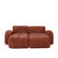 Canapé désossé en forme de U, tissu de velours doux, conception capitonnée, éponge haute densité 32D, aucun assemblage requis, conception ergonomique inférieure, conception antidérapante, repose-pieds mobiles pour les chambres à coucher-48079436