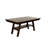 Modern Dark Walnut Table For Dining, Rectangular Shape, With Shelf, Rubberwood Dining Table, Finish,-1105112139
