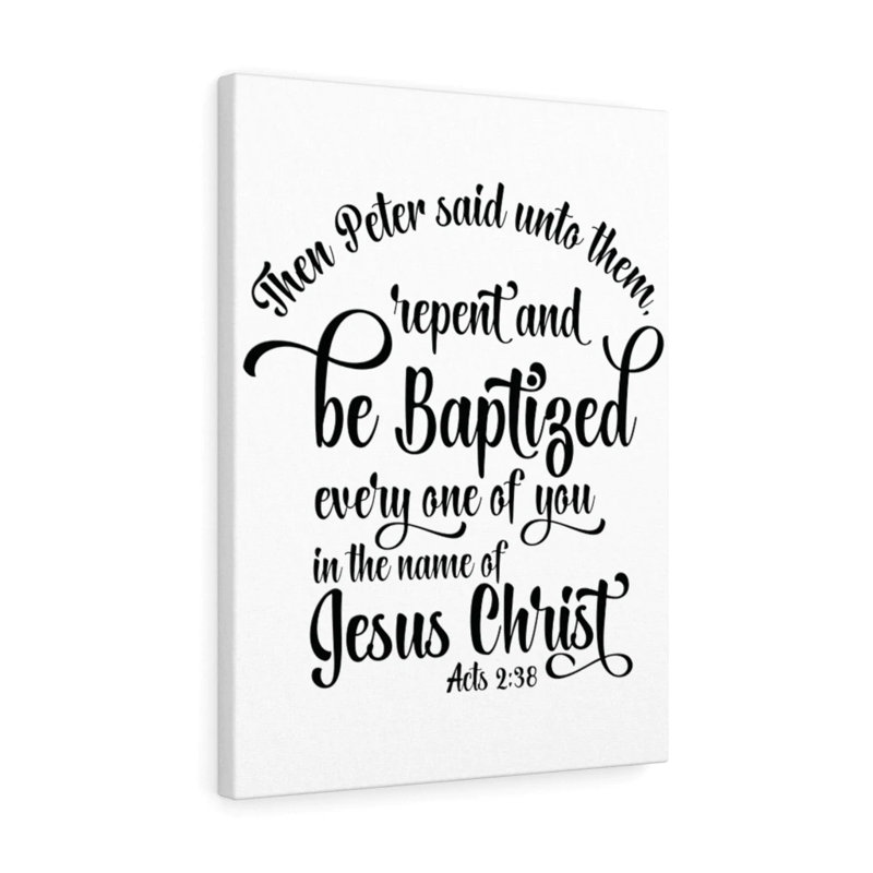 Name Of Jesus Acts 2:38 - Wrapped Canvas Print, 36cm H x 28cm W