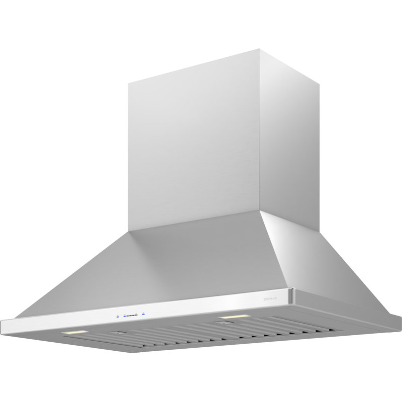Hotte de cuisine murale 36 po Core Zephyr 1200 CFM avec lumière DEL en acier inoxydable
