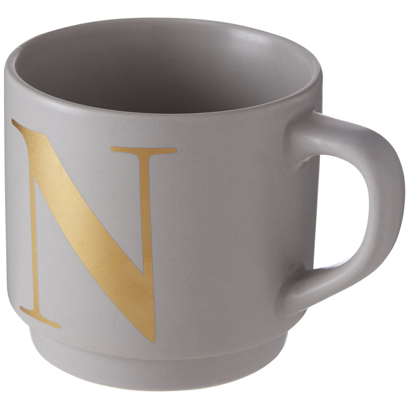 Calloway Porcelain Coffee Mug, Grey, L