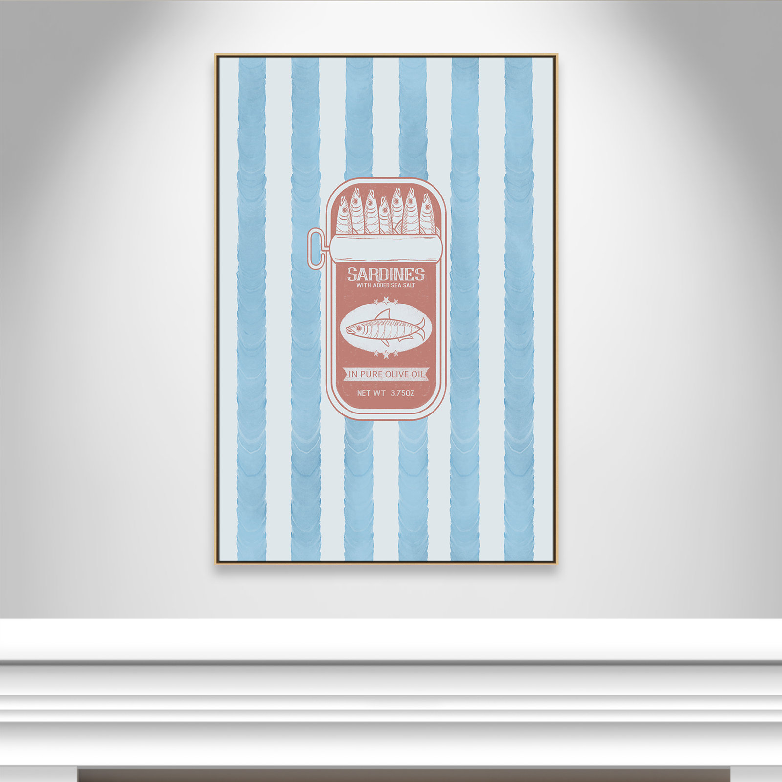 Salty Sardines Print by Marcus Prime, 41.5'' W x 61.5'' H, Natural Floater