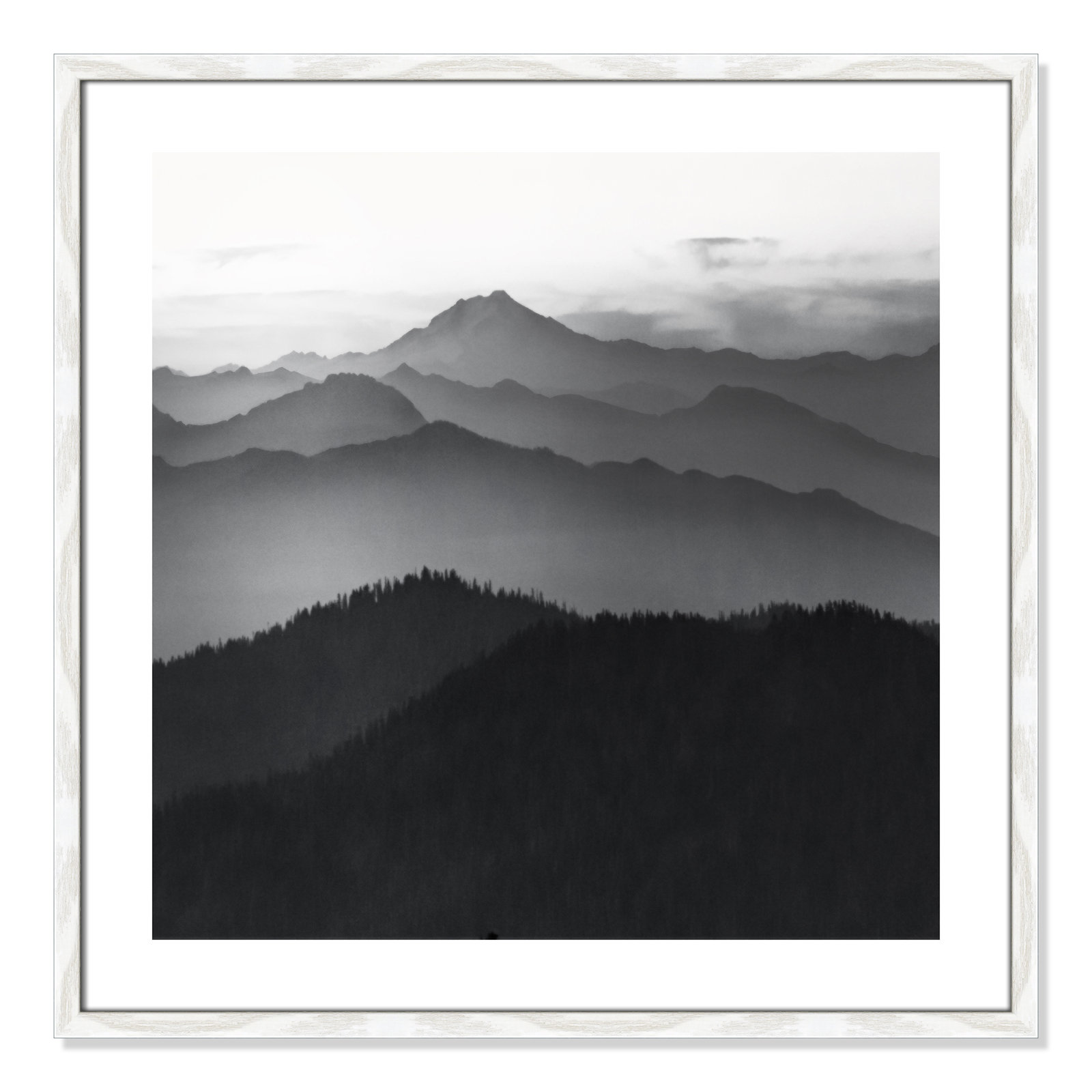 Cascades by Danita Delimont, 27.5" H x 27.5" W x 0.75" D, White Framed