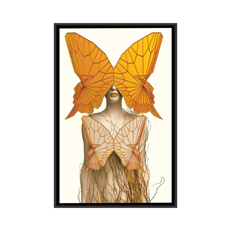Transformation I - impression d'art graphique, Aucun mat, H 26 po x l 18 po x 1,5 po, Toile avec cadre noir