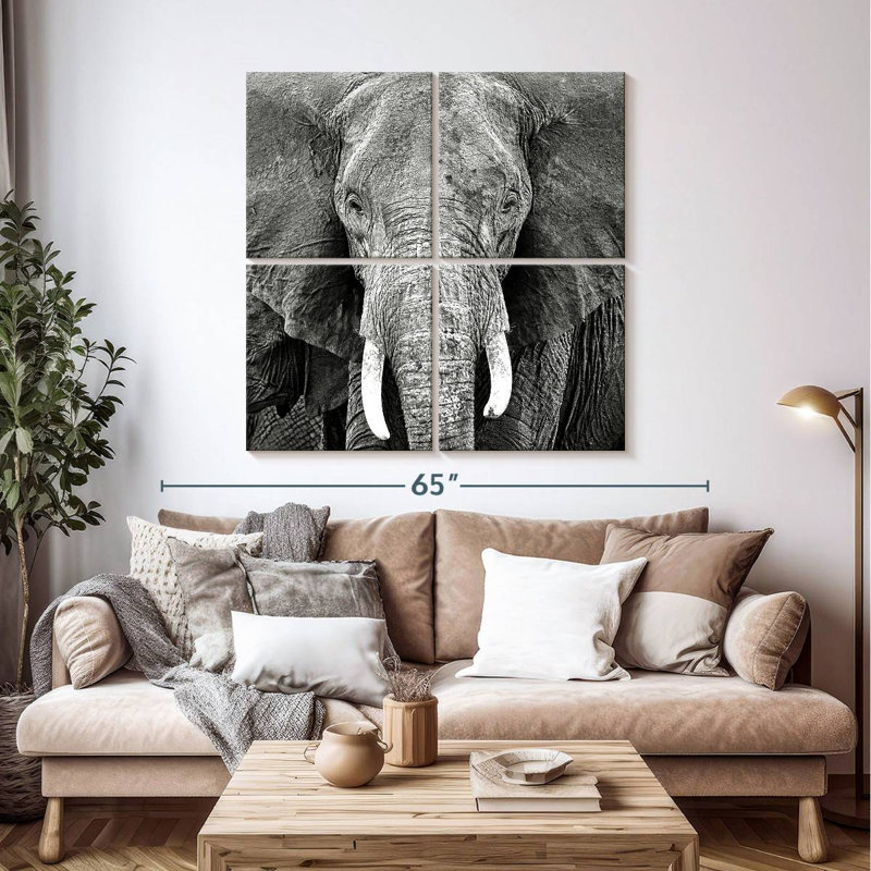 Brampt Elephant Wrinkles, 45" H x 45" W