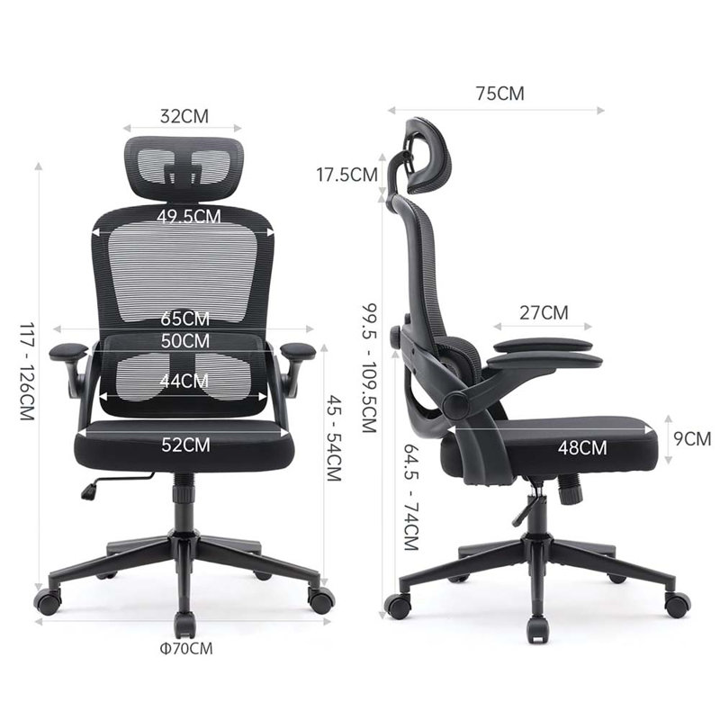 Ergonomic  Game Chairs, High Back Home Desk Chair With 3D Armrests, Computer Chair With Adjustable 2D Headrest, Tilt Function Black