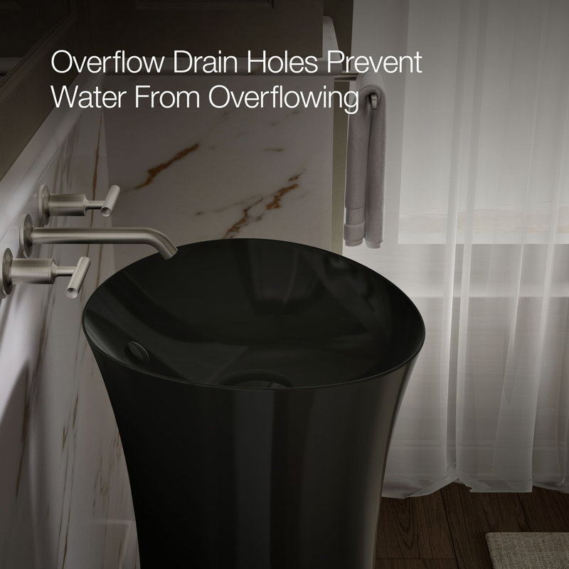 Veil® Pedestal Lavatory, Black Black™