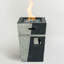Patio de foyer au propane - colonne de béton, flamme réglable, bleu, poids de 66 lb, feu de sortie de 40000 BTU pour chauffage au gaz extérieur, 20 po de profondeur, chaleur, pierres incluses