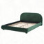 Lit moelleux en velours vert foncé-987149102