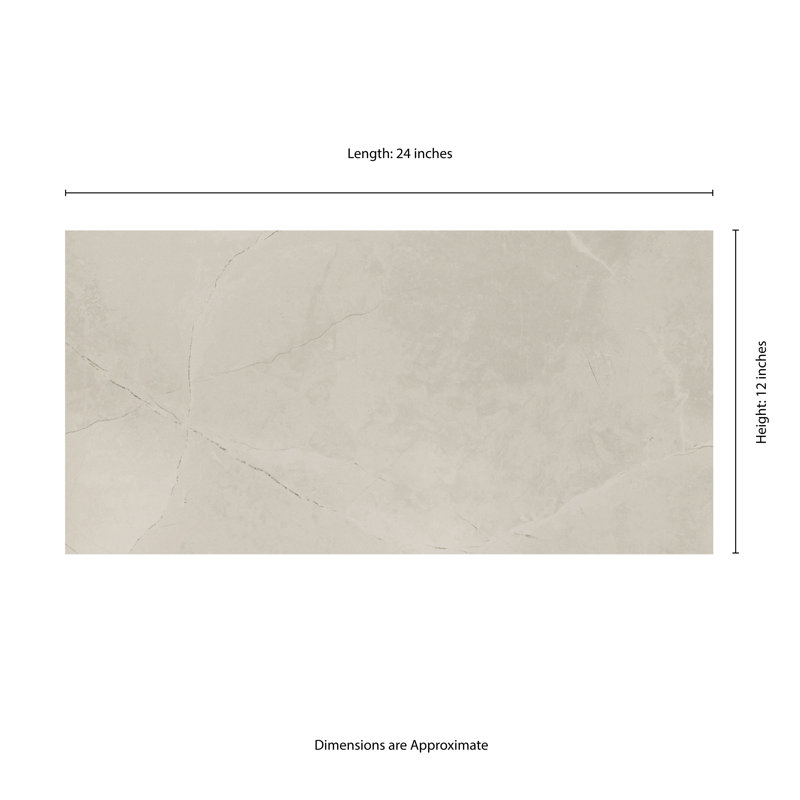 Sonoma Cameo 12 in. x 24 in. Matte Porcelain Stone Look Floor and Wall Tile, Cameo