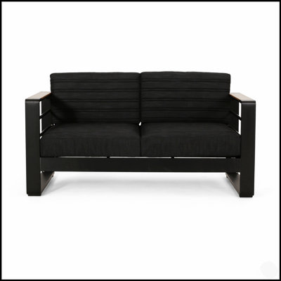 GIOVANNA Outdoor Loveseat With Durable Frame And Comfortable Cushions, Perfect For Backyard Relaxation And Family Time.