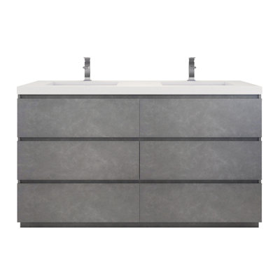 Ensemble de meuble-lavabo double 60 po Ferrante