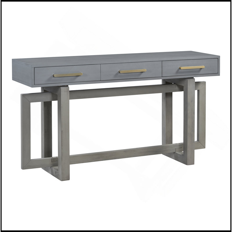 Elegant Console Table With Three Drawers, Extra Long Entryway Table For Entryway, Hallway, Living Room, Foyer, Corridor