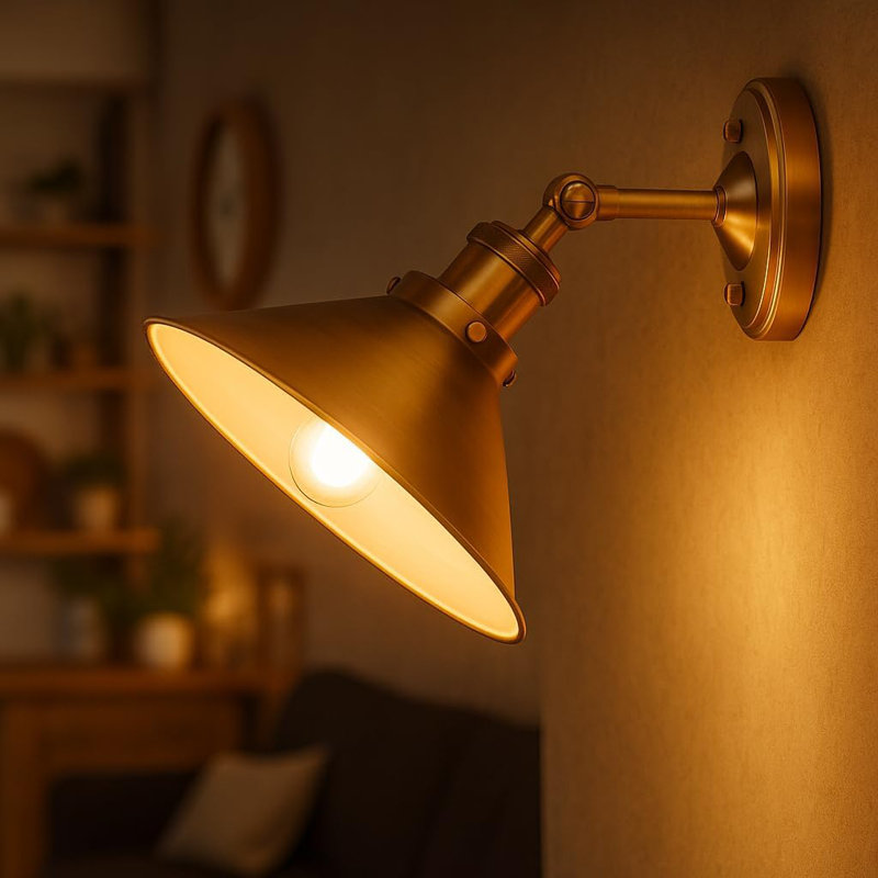 Armed Sconce, Yellow Brass