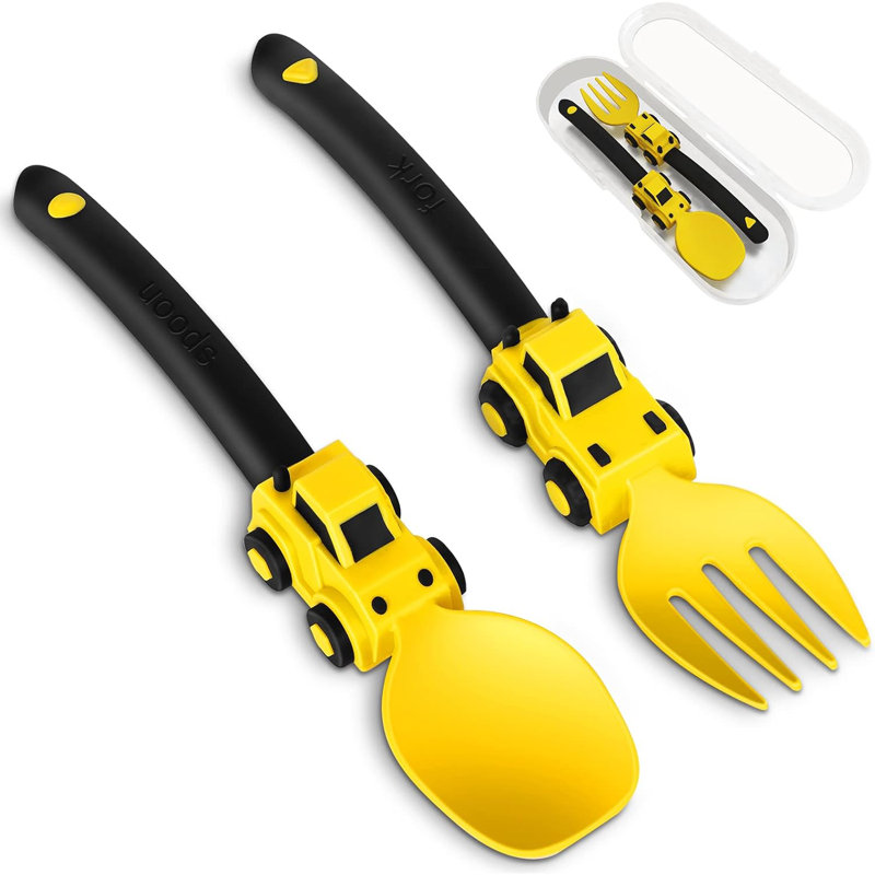 Construction Toddler Fork & Spoon Set