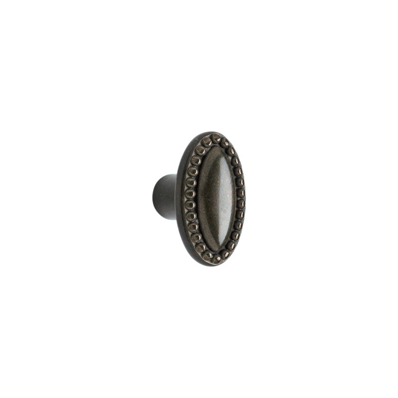 Maddox Bronze Oval Knob, Silicon Bronze Dark