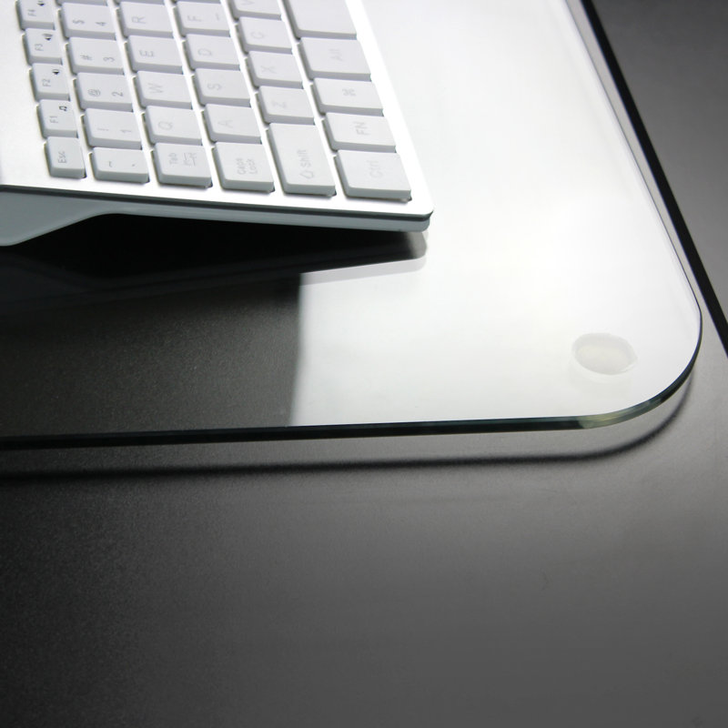 Glaciermat Glass Desk Pad 19" x 24", 19" x 24"