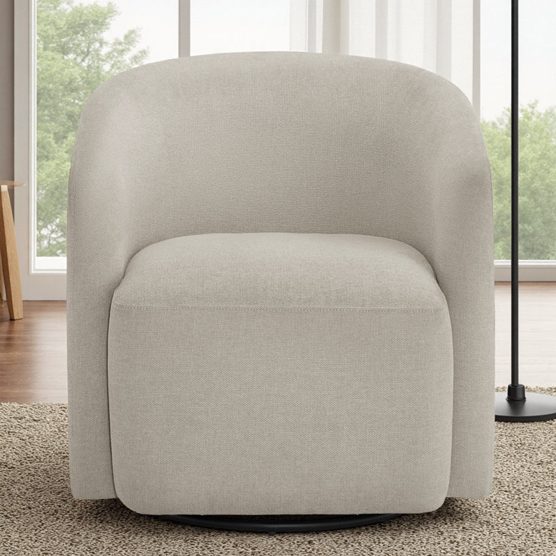 Fauteuil demi-tonneau bleu Ardena, Beige