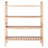 6 Pair Stackable Solid Wood Shoe Rack