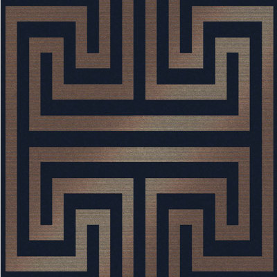 Ahmirah Metallic Greek 33' L x 21" W Wallpaper Roll
