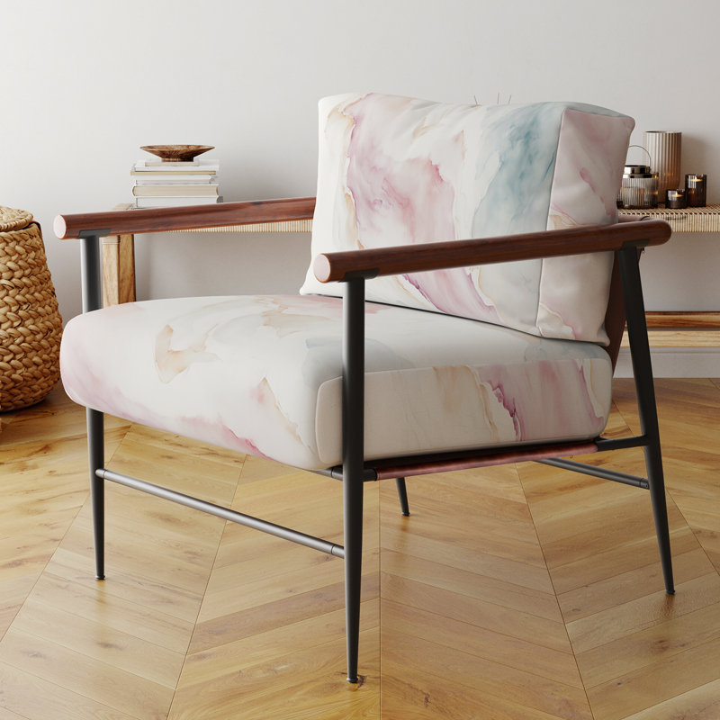 Fauteuil d'appoint rembourré Mystery Of The Waves, Noir