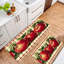 Tapis de cuisine à motif écossais rouge Red
