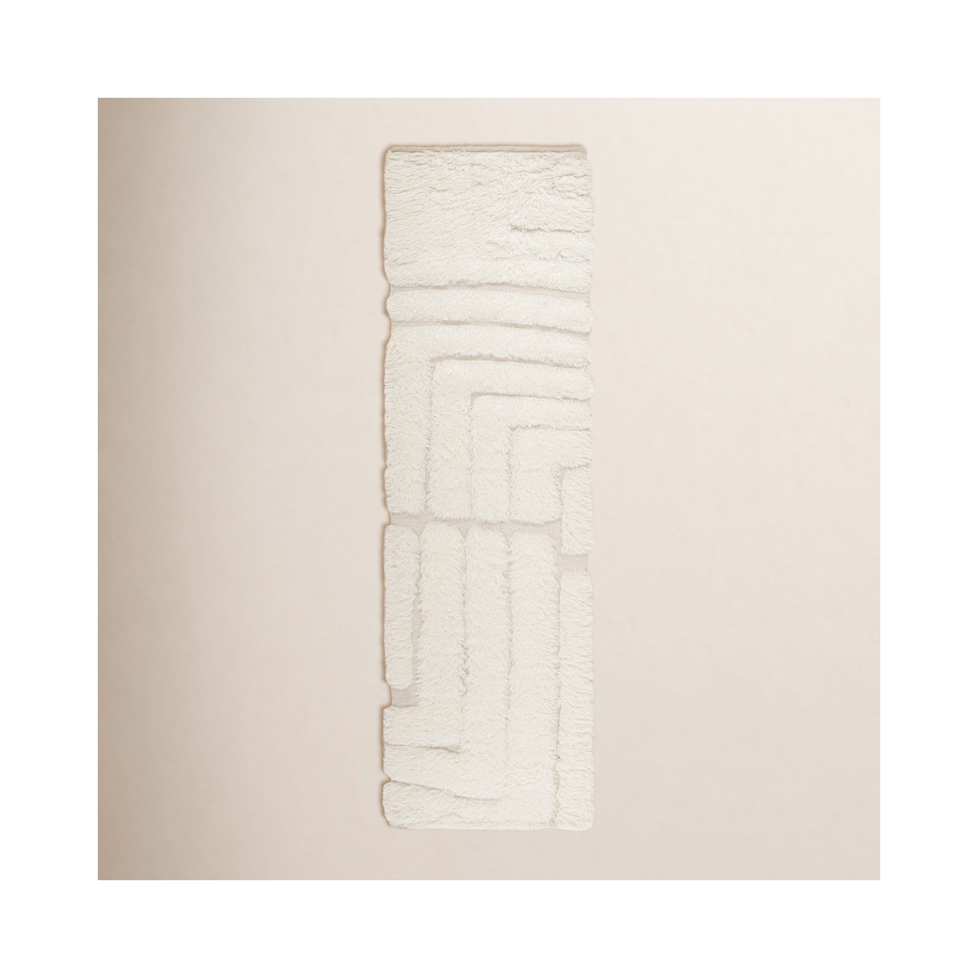 Fernande Handmade Wool Ivory Rug, Runner 2'3" x 8'